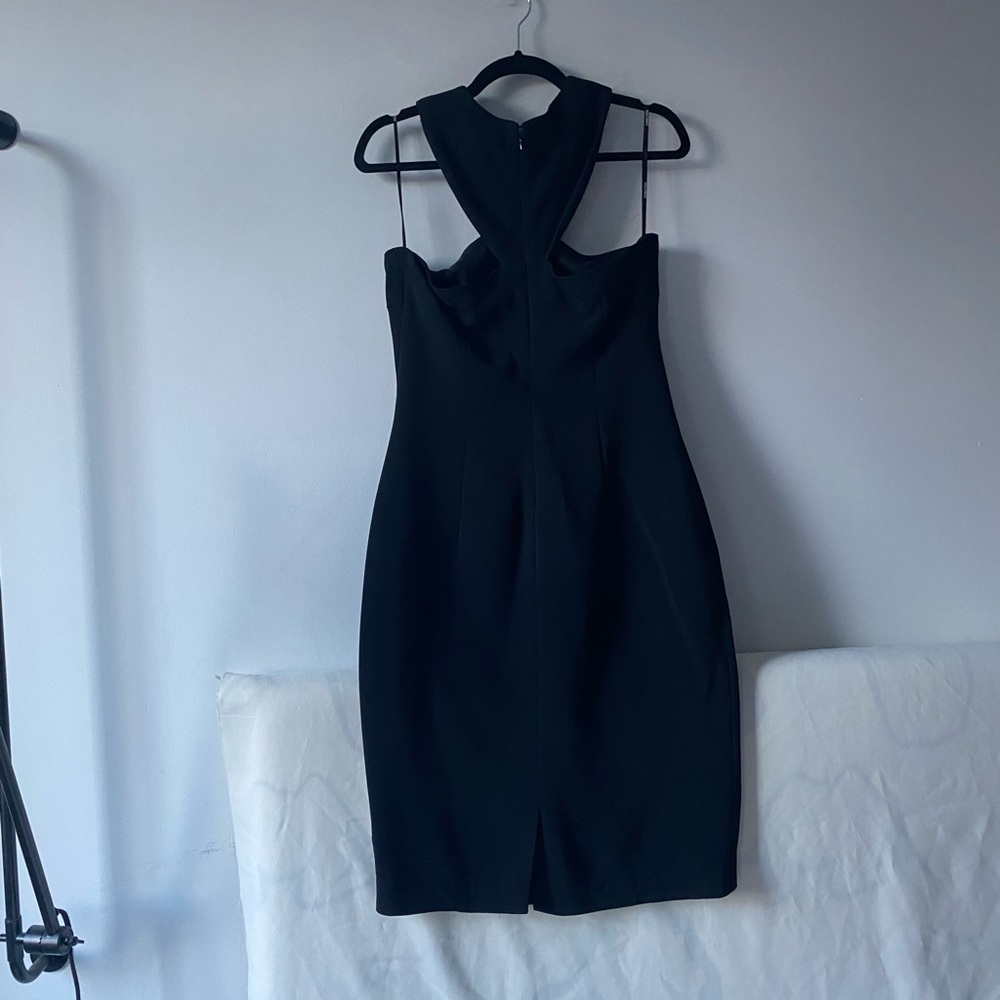 CUSHNIE ET OCHS Black Halter Midi Dress 6 - Picture 6 of 10